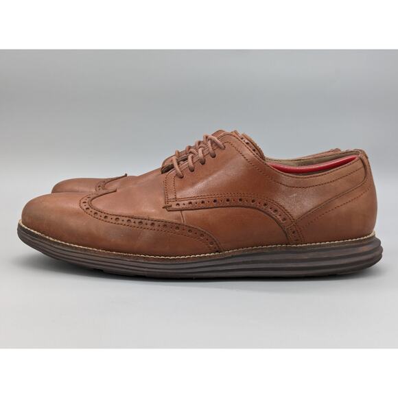 Cole Haan Men\'s Original Grand Wingtip Oxford Brown Shoes C26472 Size 12 M main image 6